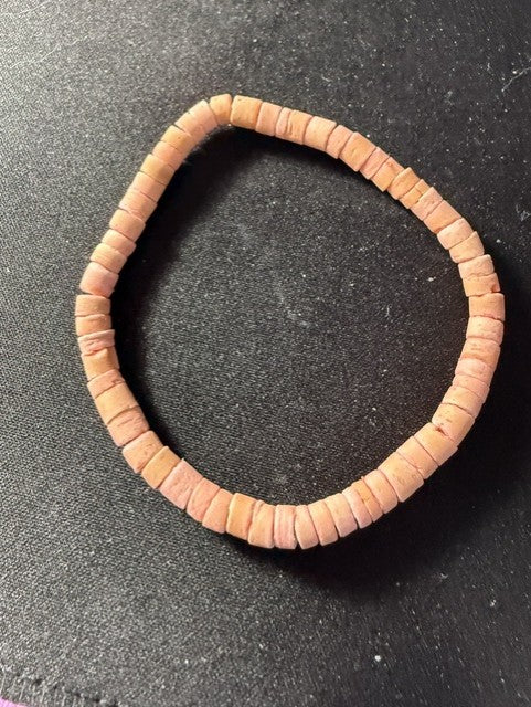 Vintage Puka Shell Heishi Stretch Bracelet
