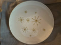 12 inch chop plate with gold snowflake design - front view