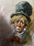 Clown with the Bow Tie — Leighton Jones, 1971 Lithograph on Canvas