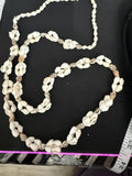 Patterned Spiral Shell Lei Necklace — 36" Continuous Loop, Double & Single