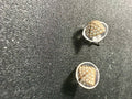Vintage Swarovski Pavé Crystal Pyramid Stud Earrings