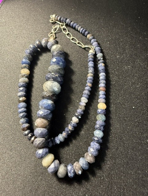 Jay King Desert Rose Graduated Sodalite Bead Necklace – 925 Sterling Silver Clasp