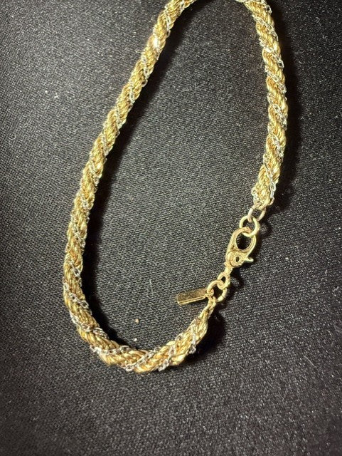 Vintage Monet Twisted Rope Bracelet