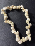 Vintage whole snail shell stretch bracelet, full view