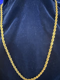 Monet Vintage Gold-Tone Twisted Rope Chain Necklace – 26"