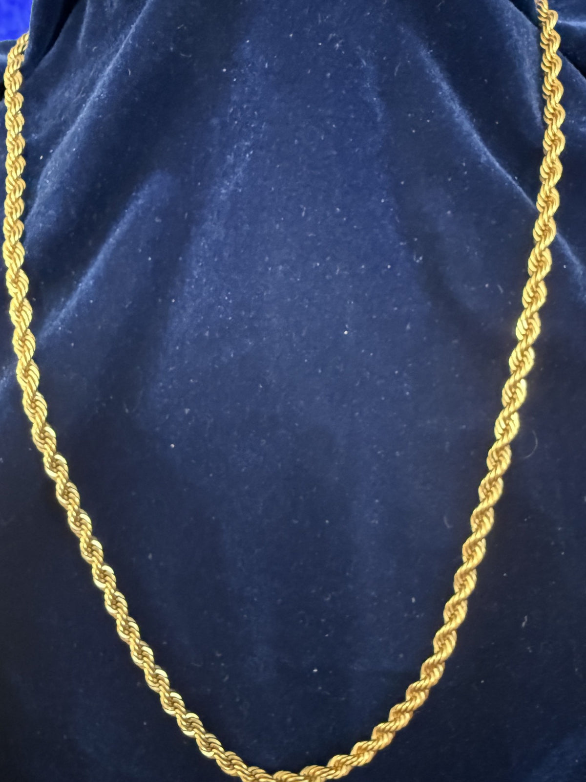 Monet Vintage Gold-Tone Twisted Rope Chain Necklace – 26"